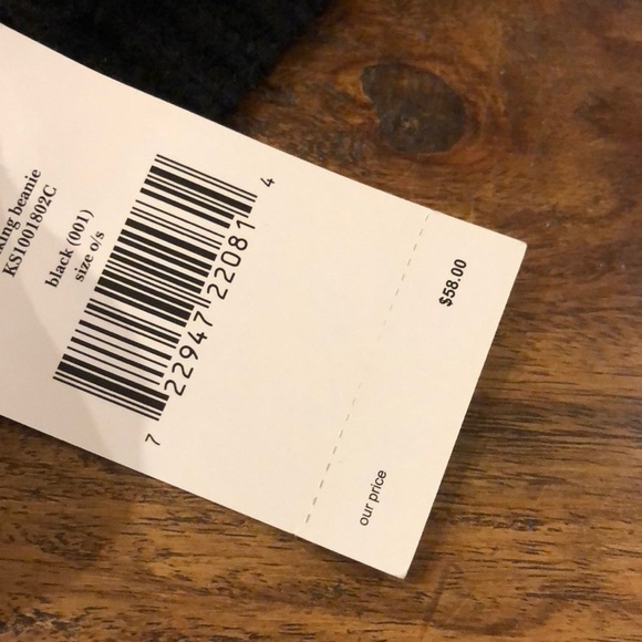 Kate Spade Winking Black Beanie - Picture 6 of 7